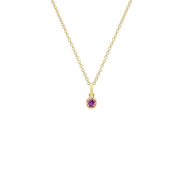 Illusion Set Amethyst Pendant Necklace
