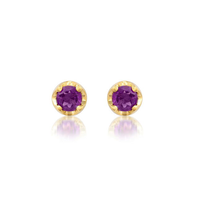 Medium Illusion Set Amethyst Studs
