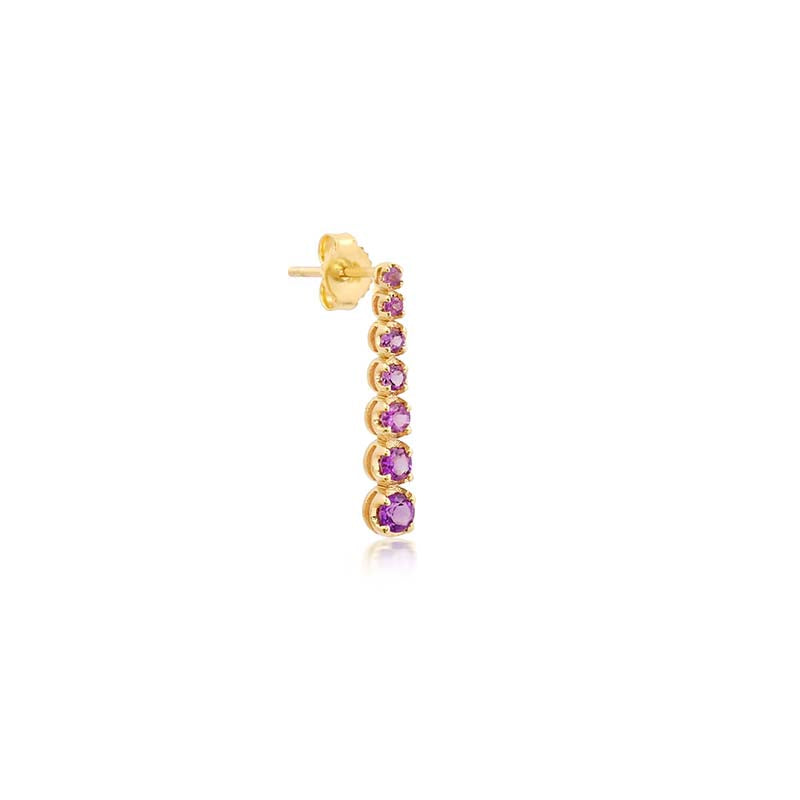 Mini Graduated Amethyst Tennis Studs