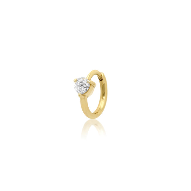 Cartilage Hoop With Brilliant-Cut Diamond Accent