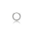 White Gold 3-Sided Diamond Cartilage Hoop