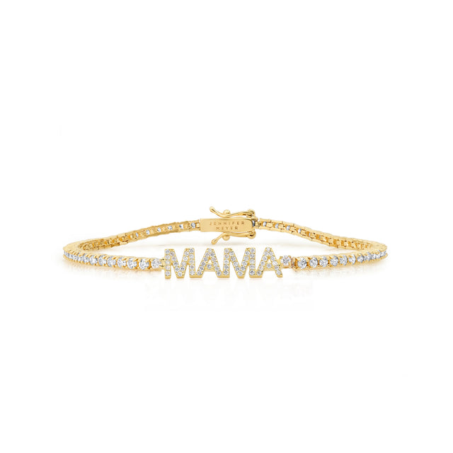 Mama 4-Prong Diamond Tennis Bracelet