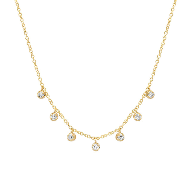 7 Diamond Illusion Set Dangle Necklace