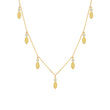 7 Mini Diamond Bezel and Marquise Dangle Necklace