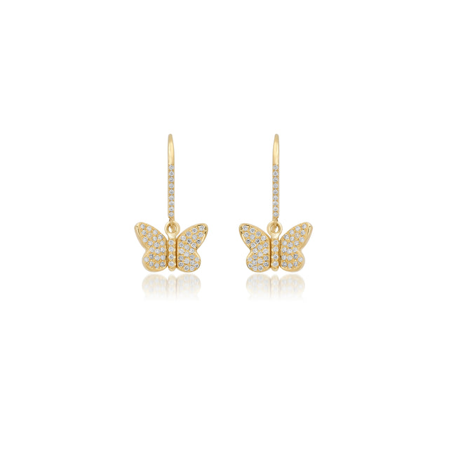 Diamond Butterfly Earrings