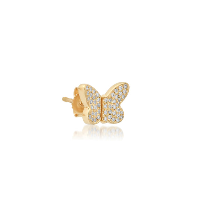 Diamond Butterfly Studs