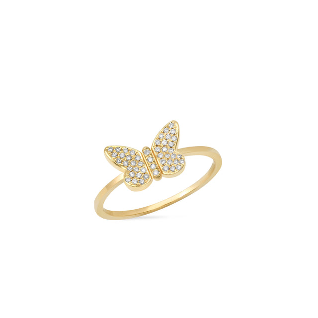 Diamond Butterfly Ring