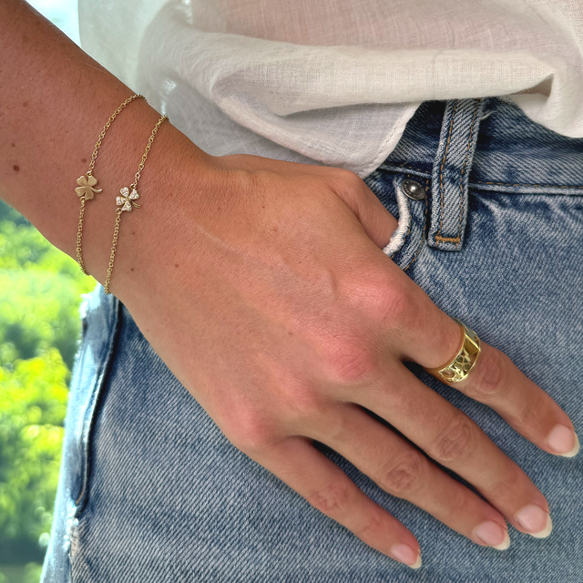Diamond Mini Clover Bracelet