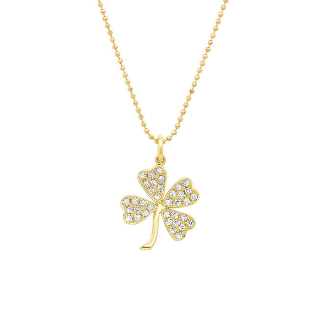 Large Diamond Clover Necklace