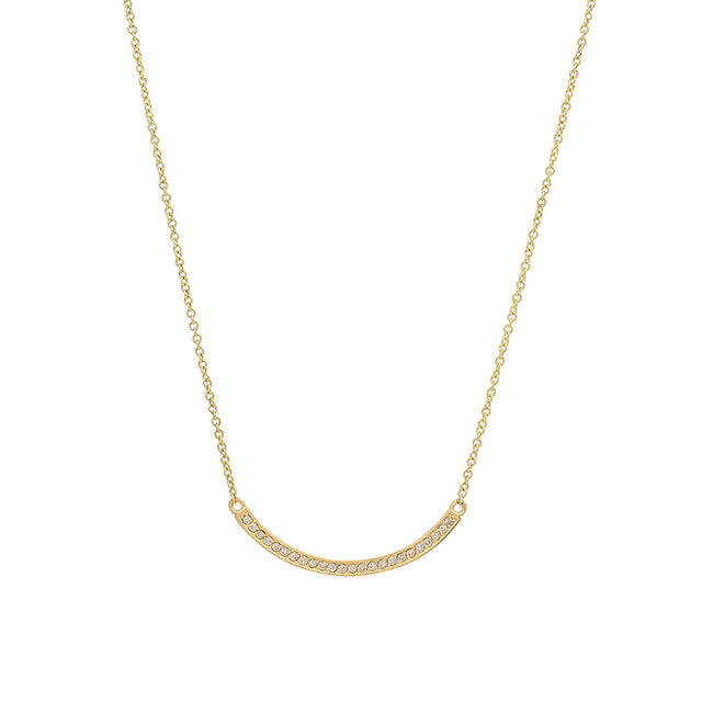 Diamond Curved Stick Necklace