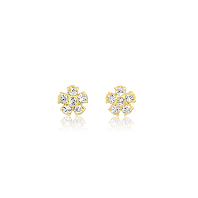 Mini Diamond Flower Studs