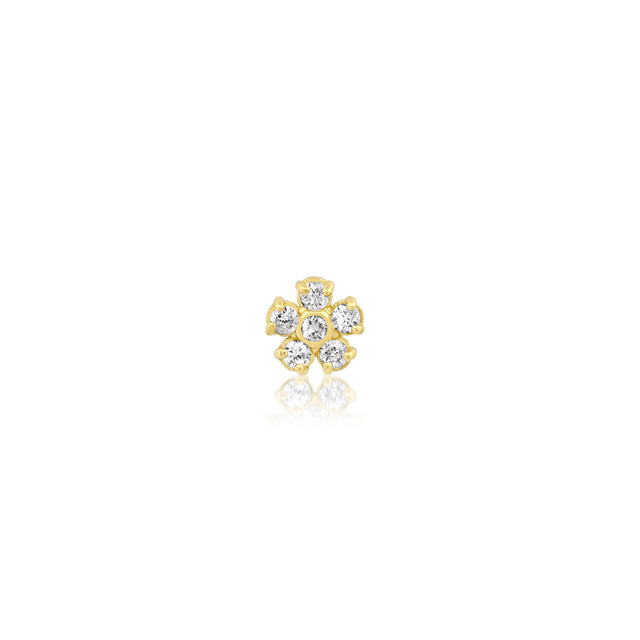 Single Mini Diamond Flower Stud