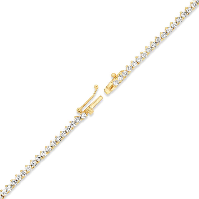 Luxe Graduated 3-Prong Diamond Tennis Necklace