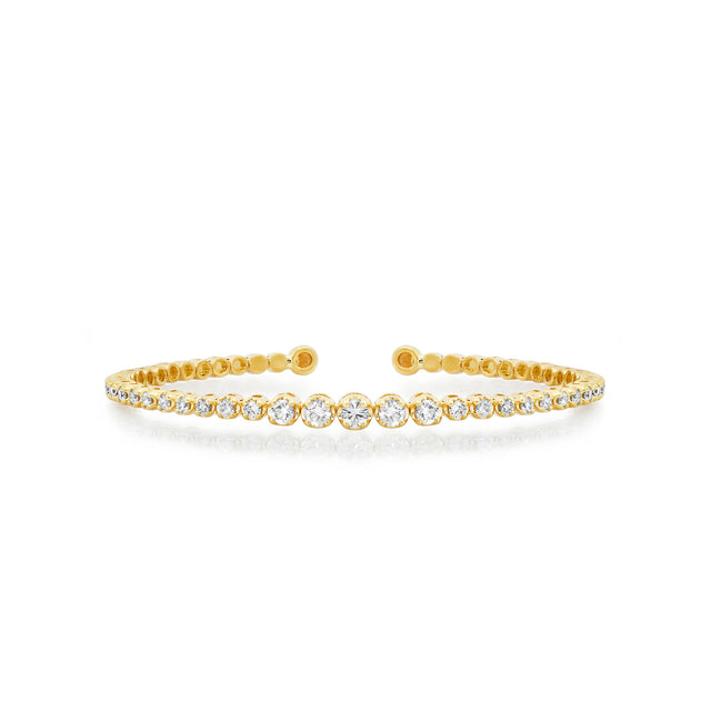 Graduated Diamond Tennis Cuff