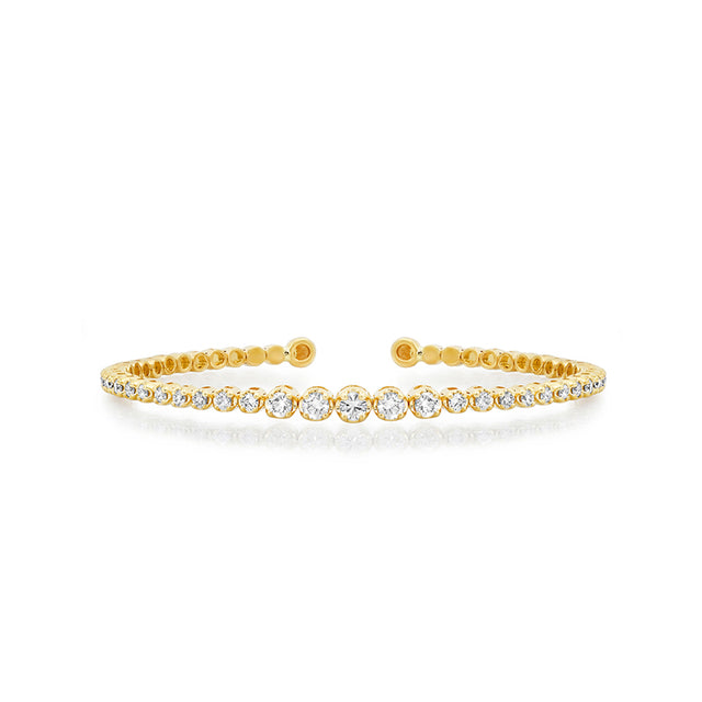 Graduated Diamond Tennis Cuff