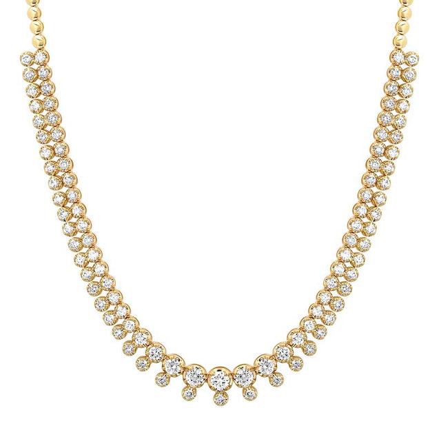 Graduated Diamond Tennis Necklace with Diamond Accent