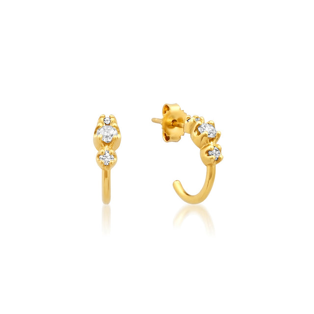 Mini Graduated Diamond Hoops