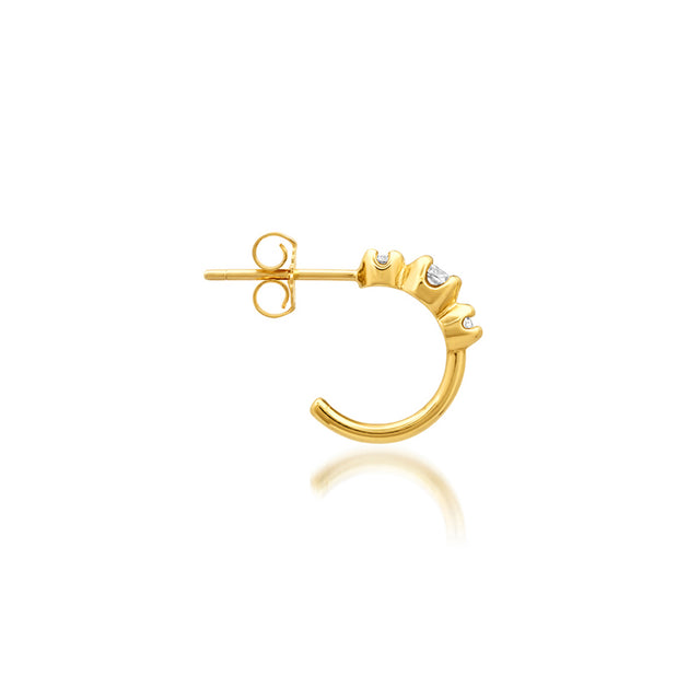 Mini Graduated Diamond Hoops