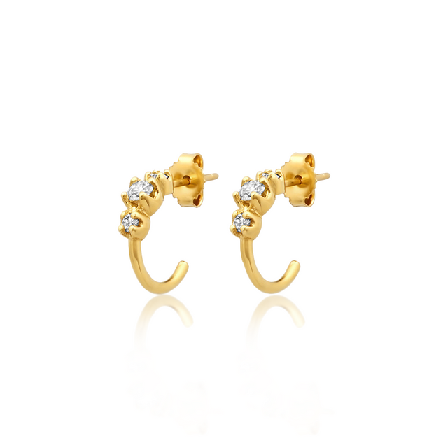 Mini Graduated Diamond Hoops
