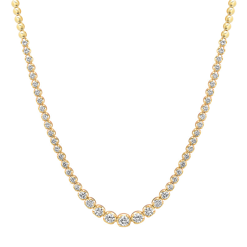 Diamond Necklace Womens Cheap Graduated Diamond Tennis