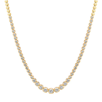 Graduated Diamond Tennis Necklace
