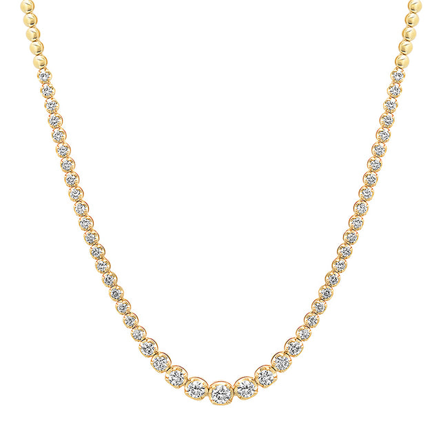 Graduated Diamond Tennis Necklace