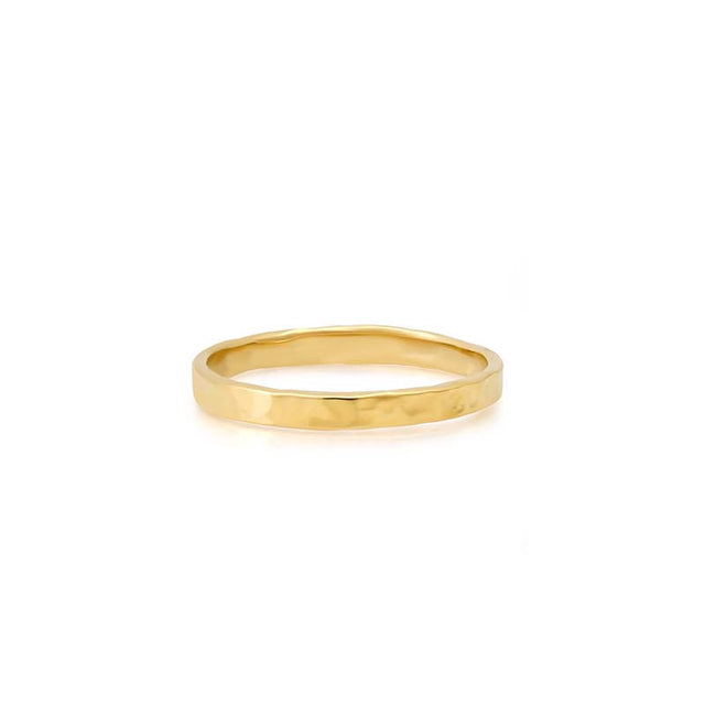 Hammered Ellen Band with Diamond Accent