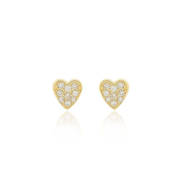 Diamond Mini Heart Studs
