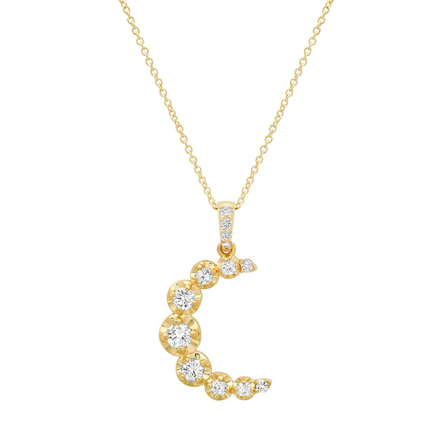 Illusion Set Diamond Moon Necklace