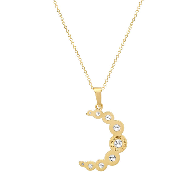Illusion Set Diamond Moon Necklace