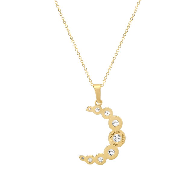 Illusion Set Diamond Moon Necklace