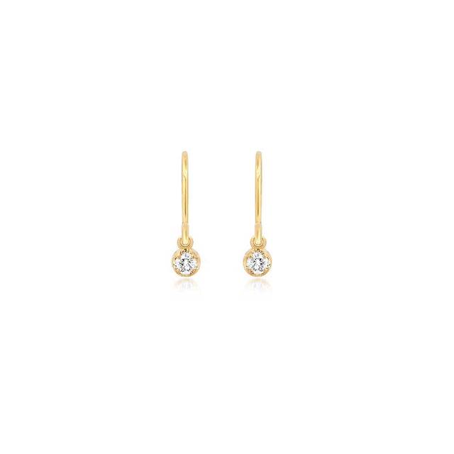 Illusion Set Diamond Drop Earrings