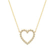 Illusion-Set Diamond Open Heart Necklace