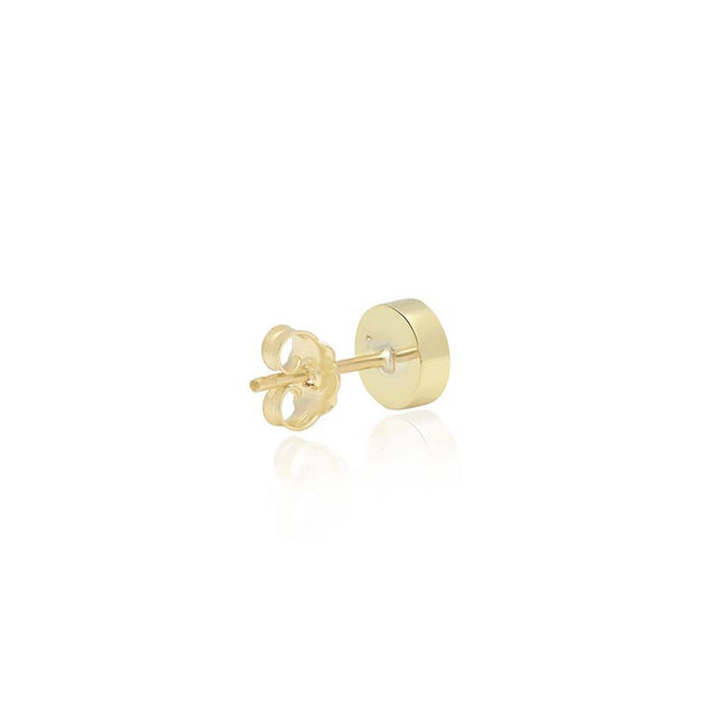 Lapis Inlay Circle Studs with Diamonds
