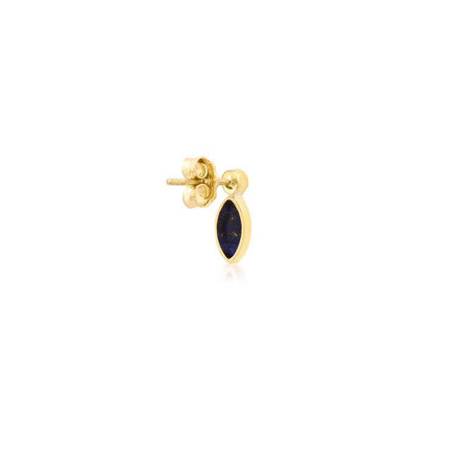 Diamond Bezel with Lapis Marquise Studs