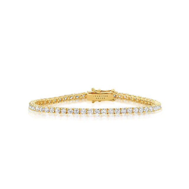Large 4-Prong Diamond Tennis Bracelet