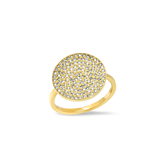 Small Diamond Circle Ring