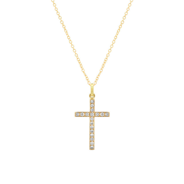 Diamond Large Cross Necklace