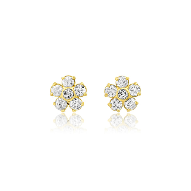 Diamond Flower Studs