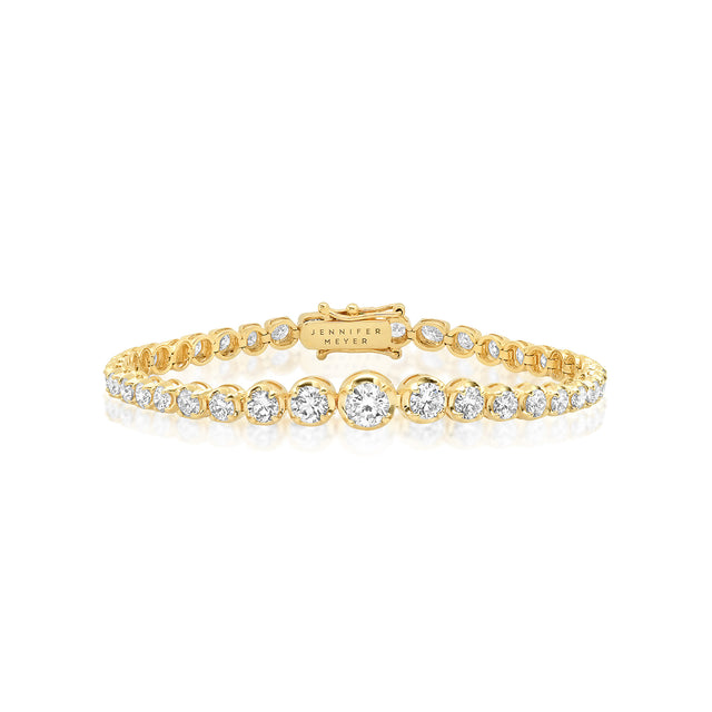Large Graduated Diamond Tennis Bracelet