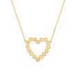 Large Illusion Set Diamond Open Heart Necklace