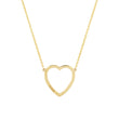 Large Diamond Open Heart Necklace