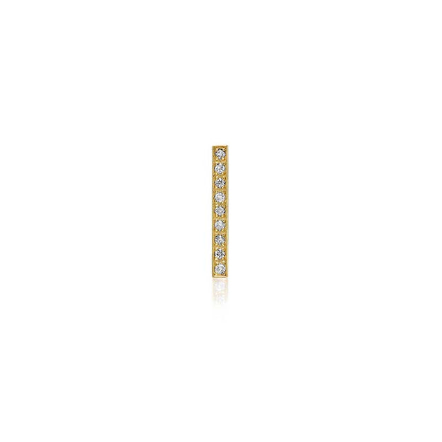 Single Diamond Long Bar Stud