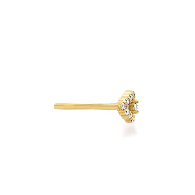Medium Diamond Open Evil Eye Ring