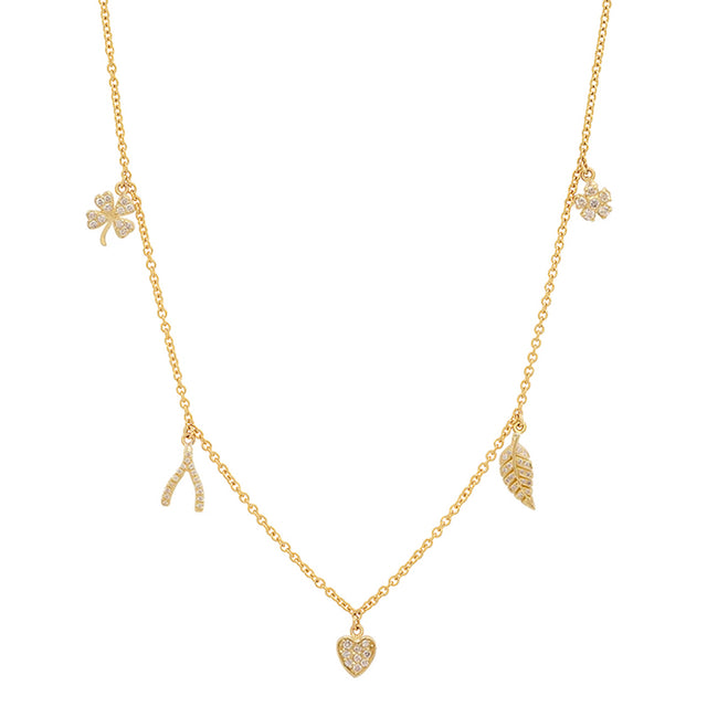 Diamond Mini Charm Necklace