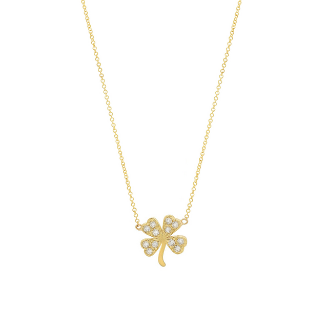Diamond Mini Clover Necklace