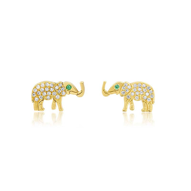 Diamond Mini Elephant Studs