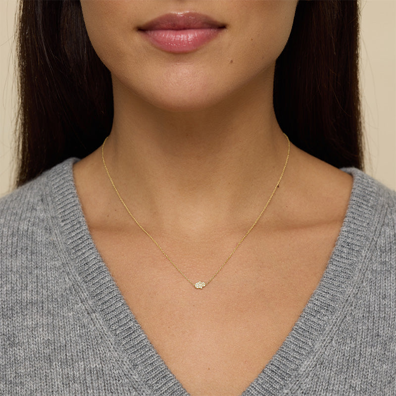 Diamond Mini Hamsa Necklace