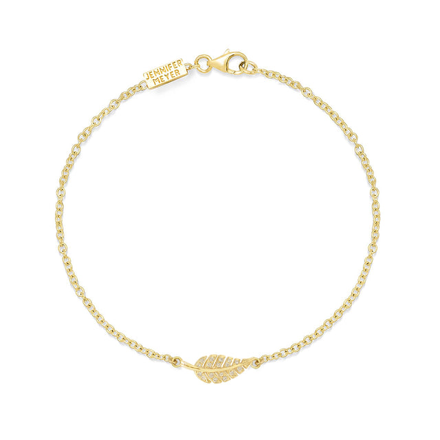 Diamond Mini Leaf Bracelet