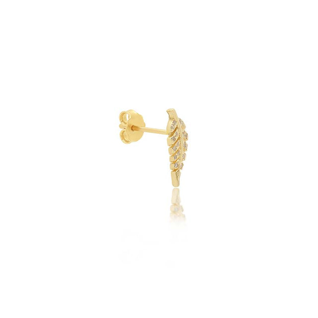 Mini Diamond Leaf Studs